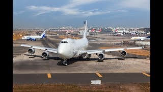 30 Years Old BOEING 747200 Uses Entire Runway for Takeoff from Mumbai Airport [upl. by Fillender]