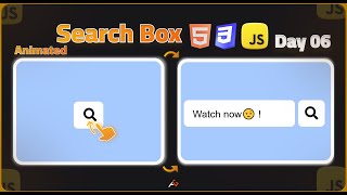 Create an Awesome Animated Search Box with HTML CSS amp JavaScript 🚀  Adel Gabr [upl. by Lladnarc]