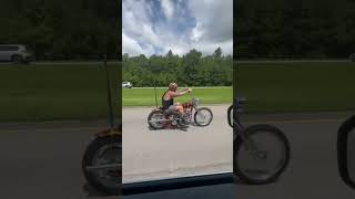 Vintage Panhead Chopper out a ride in the Carolina Sunshine [upl. by Kcirreg]