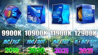 i9 9900K vs i9 10900K vs i9 11900K vs i9 12900K  Test in 7 Games [upl. by Tehcac36]