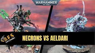 Necrons vs Eldar Warhammer 40k Battle Report 10th Edition [upl. by Nnazil]