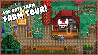 100 Days FARM TOUR  Stardew Valley [upl. by Amsirahc475]