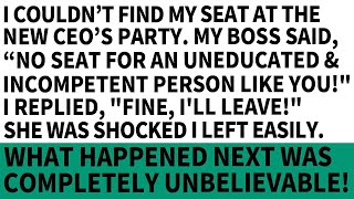 My boss harassed me so I had no seat at the new CEO’s party I left easily and then unexpected [upl. by Eki]