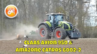 Tillage 2022  Claas Axion 950 amp Amazone Catros 60022 [upl. by Elleynad]