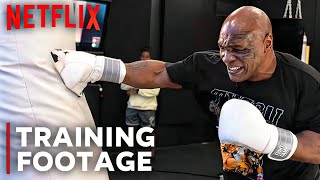 NETFLIX UNCUT Mike Tyson Tearing Heavy Bag TRAINING In Camp [upl. by Otokam]