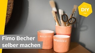 DIY Becher selber machen aus Fimo  Roombeez – powered by OTTO [upl. by Sebastien887]