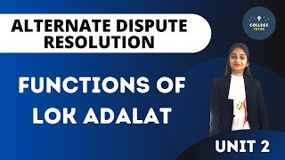 Functions of Lok Adalat  ADR  Alternate Dispute Resolution [upl. by Stein]