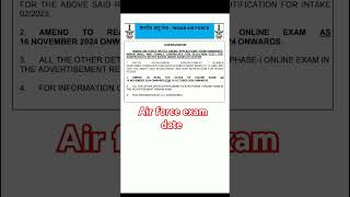 Air force exam date change ytshort airforce military indianarmy [upl. by Tniassuot418]