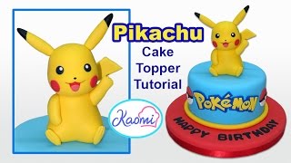 Pokémon Cómo hacer a PIKACHU para tortas  Kaomi Tutoriales [upl. by Caye64]