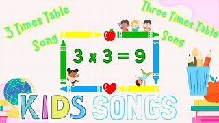 The 3 Times Table Song Multiplying by 3  Silly School Songs [upl. by Eelatsyrc]