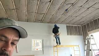 Behind the Scenes Our Drywall Installers Method At Westhampton Ma Part 7 drywall [upl. by Ahsenyl]