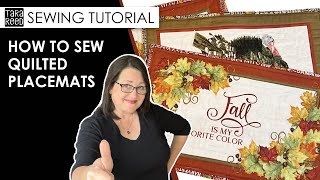 🧵 How to make Quilted Fabric Placemats with Binding [upl. by Angelina]