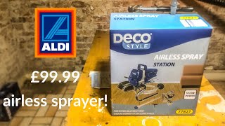 Aldi £9999 airless sprayer unboxing bargain [upl. by Rambort681]