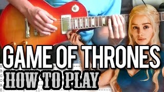 Game Of Thrones  Theme Song Guitar Lesson With Tab [upl. by Aras]