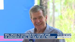 Roy Cooper discusses why he will not seek vice presidential nomination [upl. by Cohberg]