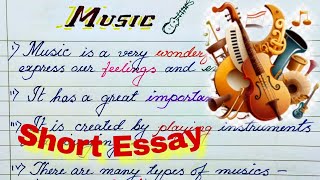 Music essay in English  My hobby listening music essay  Short essay on music  10 lines on music [upl. by Ellenrahc803]