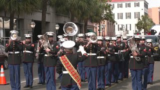 US Marines perform during Charlestons MLK Day Parade [upl. by Hentrich]