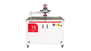 Timesavers 10 series Manual Grinder deburring edge rounding and finishing machine [upl. by Violetta]