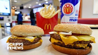 McDonalds removes Quarter Pounder from menu amid E coli outbreak [upl. by Freda]