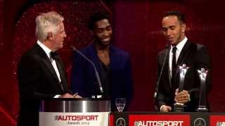 Lewis Hamilton  International Racing Driver of the Year  AUTOSPORT Awards 2014 [upl. by Pallua227]