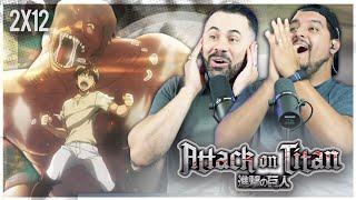 Our First Anime  Attack On Titan 2x12 quotScreamquot Reaction  SUBBED [upl. by Kam]