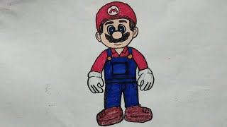 Mario Drawing  Mario The Superhero mario youtubeshortsviralvideo easydrawing [upl. by Nnire738]