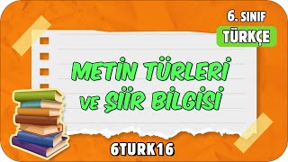 Metin Türleri ve Şiir Bilgisi 📙 tonguçCUP 4Sezon  6TURK16 2024 [upl. by Ateuqram]