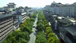 Aerial tour of Xian China [upl. by Herrick]