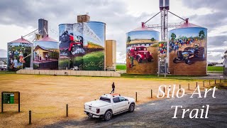 Exploring and Camping at Echuca Picola Rochester Kyabram Tongala Silo Art Trail Part 2 Ep  80 [upl. by Arrim]