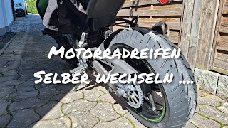 Motorradreifen selber wechseln I Z900 [upl. by Kelvin890]