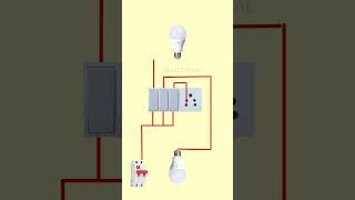 how to connect switch and socket electrical wiring connection shortsfeed shorts [upl. by Anerhs]