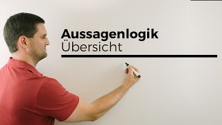 Aussagenlogik Übersicht Konjunktion Disjunktion Äquivalenz Verneinung Implikation  Daniel Jung [upl. by Ymorej]