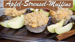 Apfel Muffins mit Zimtstreusel  fluffig und saftig [upl. by Margret]