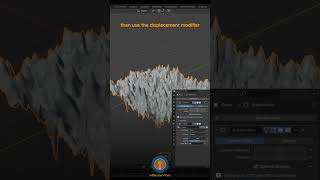 Turn a 2D Plane into a 3D Rocky Terrain in Blender in 1 Minute [upl. by Treblih]