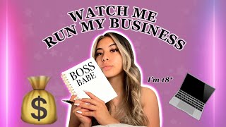 Entrepreneur Life 16 WATCH ME RUN MY BUSINESS AT 18 [upl. by Yordan]