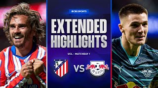 Atlético Madrid vs RB Leipzig Extended Highlights  UCL League Phase MD 1  CBS Sports Golazo [upl. by Rehc]