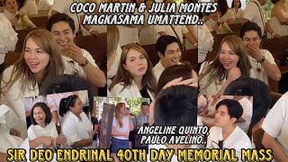 DEO ENDRINAL 40TH DAY MEMORIAL MASS ❤️ COCO MARTIN TAWANAN WITH JULIA MONTES SA GARDEN COLUMBARY [upl. by Frum]