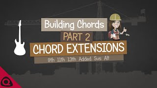 Building Chords on Guitar 7 9 11 and 13 chords part2 [upl. by Ullyot538]