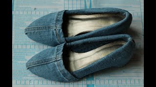 How to make denim shoes at home [upl. by Hillery95]