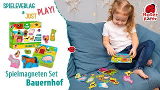 Spielmagneten Set mit Magnettafel Bauernhof  Magnetic set Farm with board RK209001 [upl. by Ynnaej]