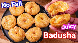 Badusha or Balushahi Sweet Flaky Dessert with Tips amp Tricks  Badsha Sweet  Halwai Style [upl. by Hardin898]