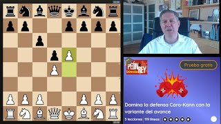 ♟️Partida de ajedrez con la variante del avance contra la Defensa CaroKann 1 GM Miguel Illescas [upl. by Brade]