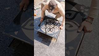 how to make😱marble rangoli🔥 design‼️ Italian marble manufacturing process shorts construction [upl. by Airyt]