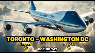 AIR FORCE ONE BOEING 747  TORONTO  WASHINGTON DC I LIVE WEATHER  MSFS [upl. by Atekram169]