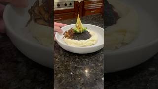 Braised Red Wine Short Ribs with Broccoli Pomme Purée amp Sautéed Mushrooms [upl. by Woodman]