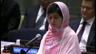 Malala Yousafzais UN speech  Channel 4 News [upl. by Botti]