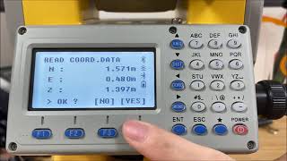 how to do RESECTION in TOTAL STATION SOUTH N6 [upl. by Nelra634]