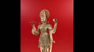 Large Standing Lord Vishnu  Handmade lordvishnu brass youtubeshorts [upl. by Rothwell888]