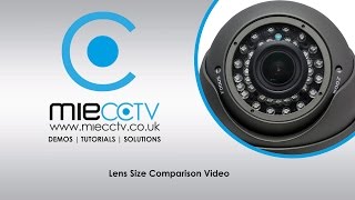 CCTV Camera Lens Size and Angle of View Comparison Video [upl. by Eenattirb]