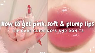 How to get pink soft amp plump lips naturally [upl. by Blunt]